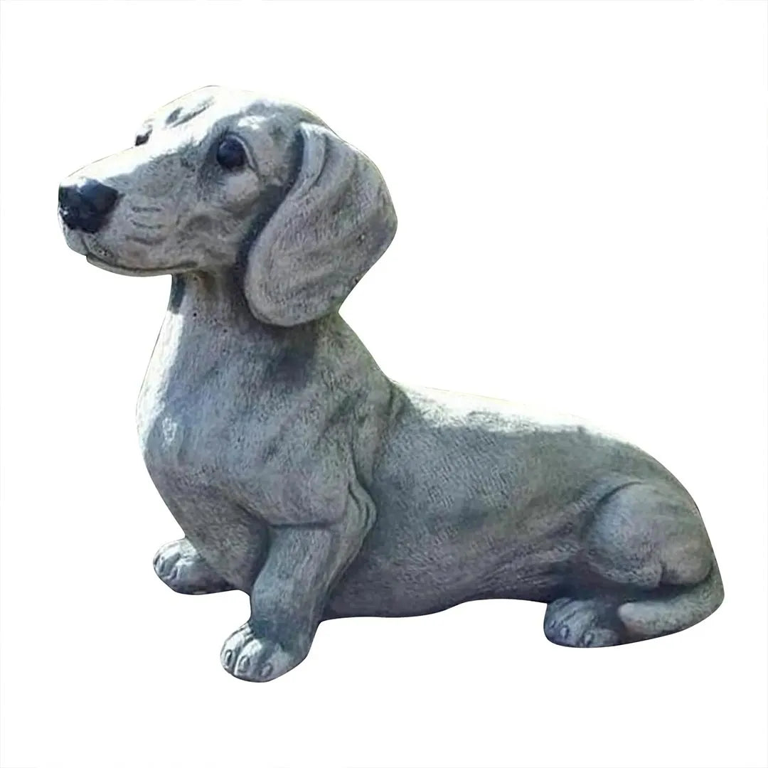 Resin Dachshund Dog Sculpture - Garden and Home Decoration Ornament