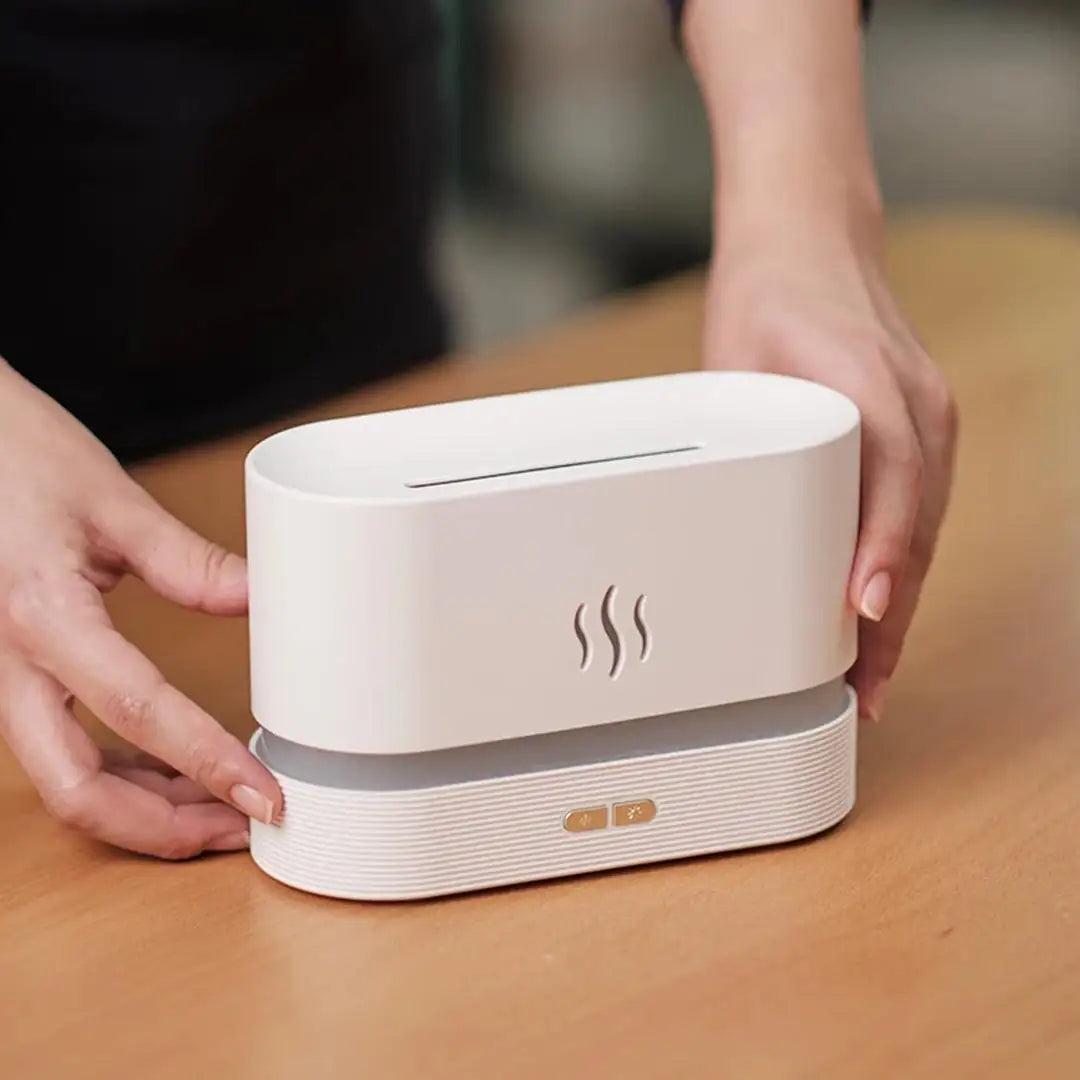 Flame Aroma Diffuser - Humidifier with LED Flame Light