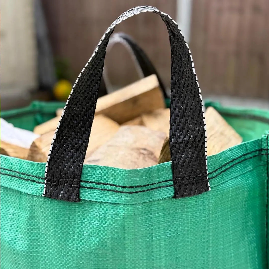 Garden Waste Bags with Handles - 120L Heavy Duty Reusable Woven PP Sacks
