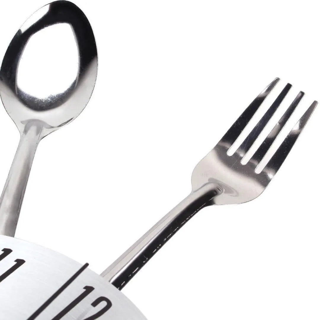 Timelike 3D Removable Modern Creative Cutlery Kitchen Spoon Fork Wall Clock