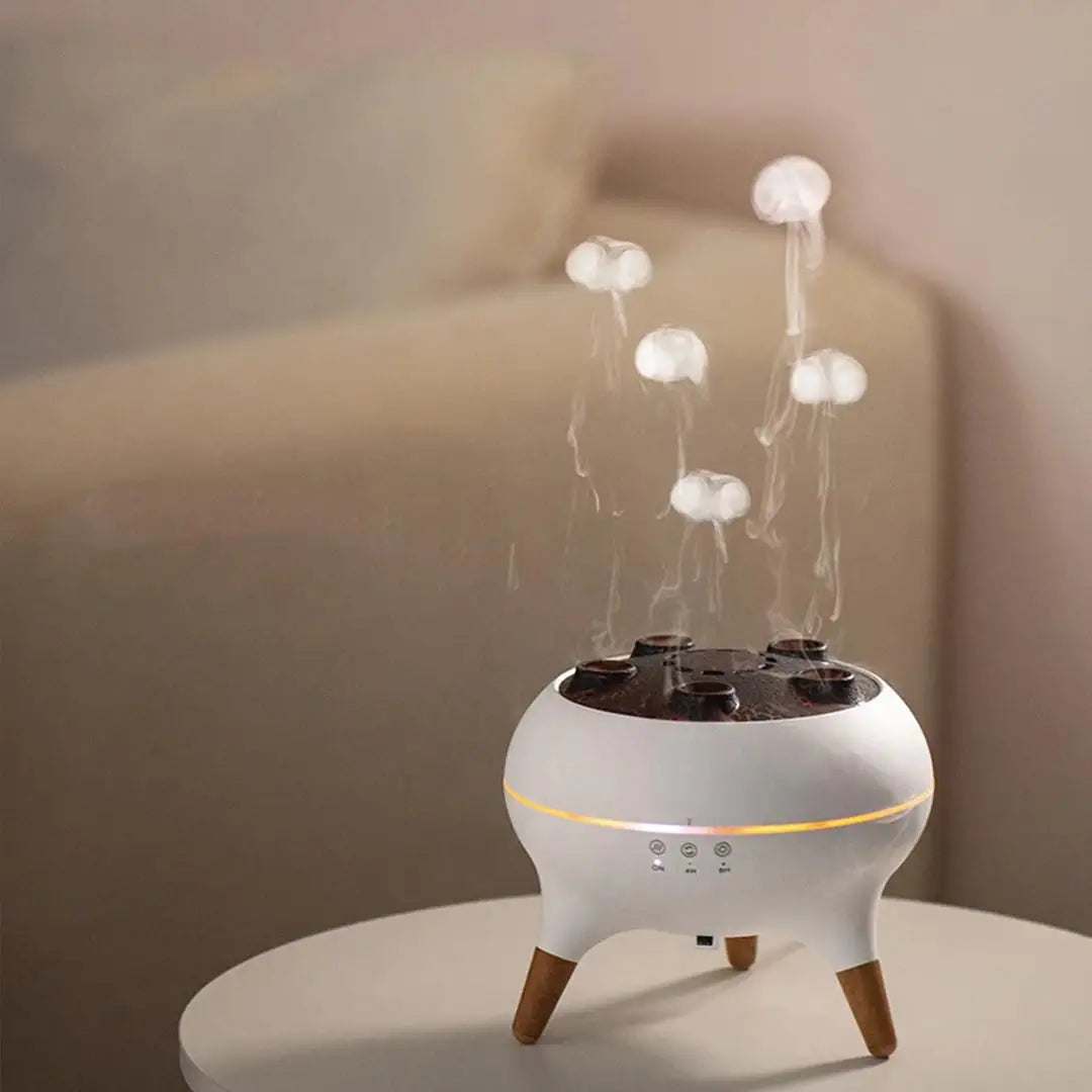 Jellyfish Aroma Humidifier - Ultrasonic Essential Oil Diffuser with 7 LED Lights