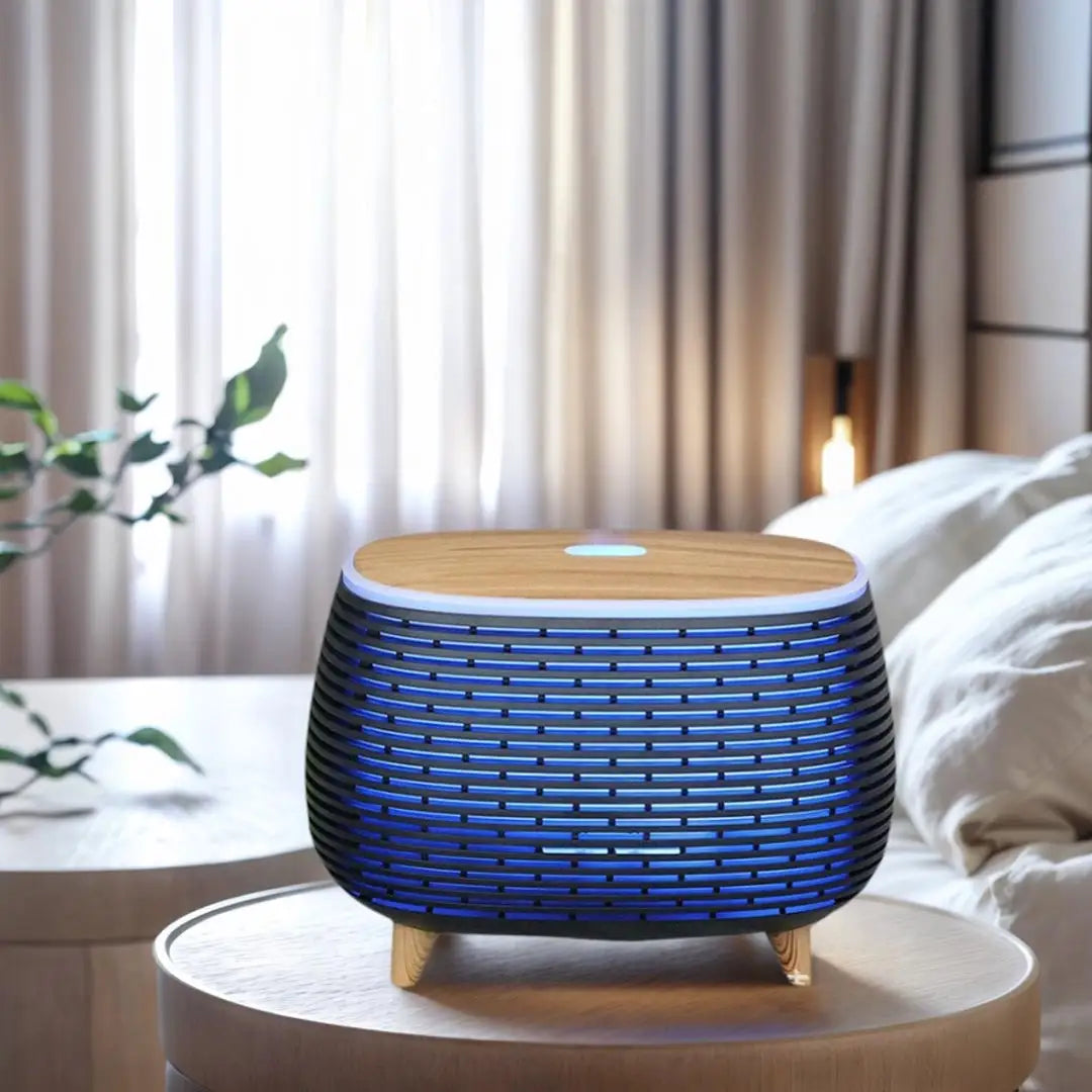 Black 400ML Essential Oil Diffuser with Auto Shut-Off & Night Light