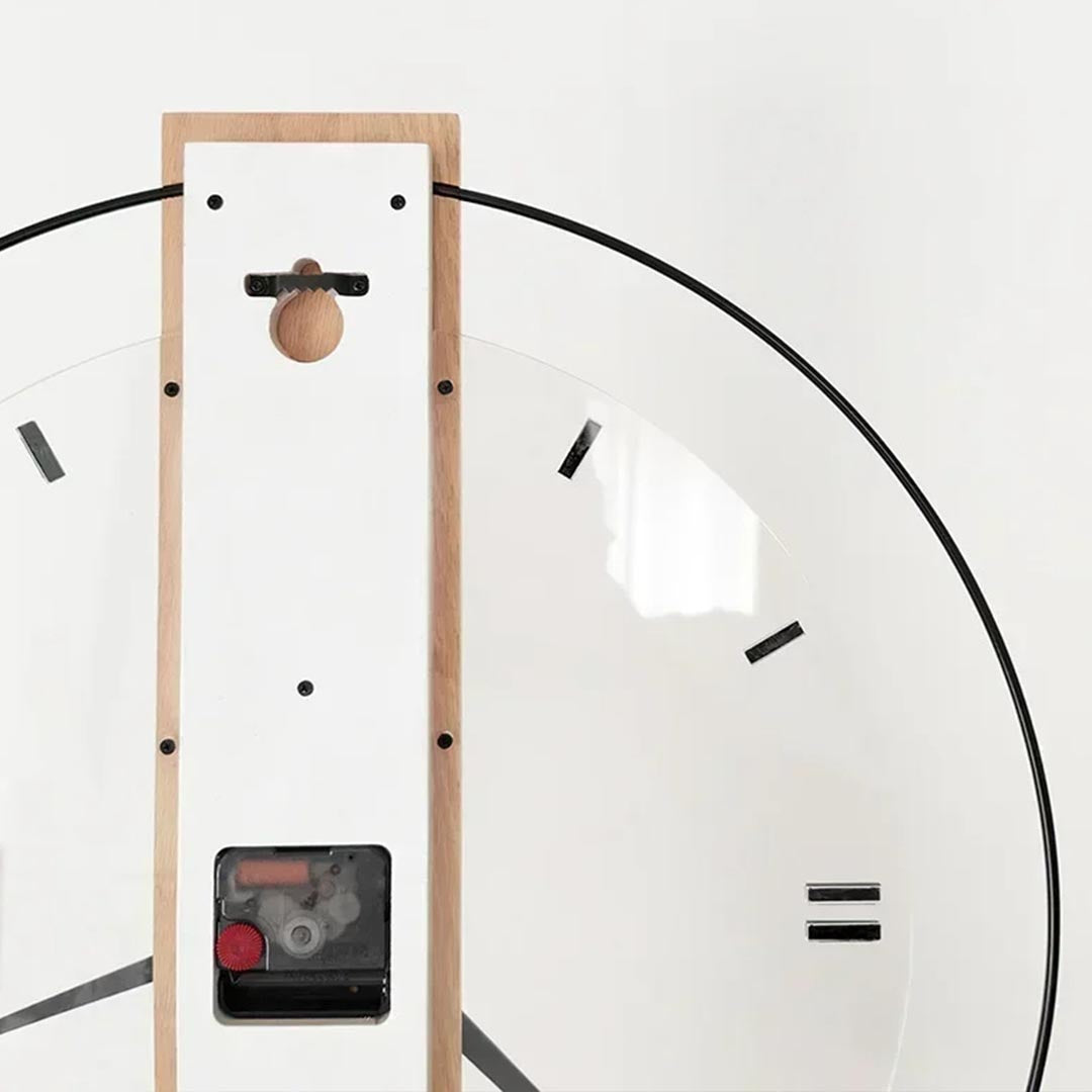 Modern Scandinavian Simple Wall Clock - Silent Elegance in Solid Wood