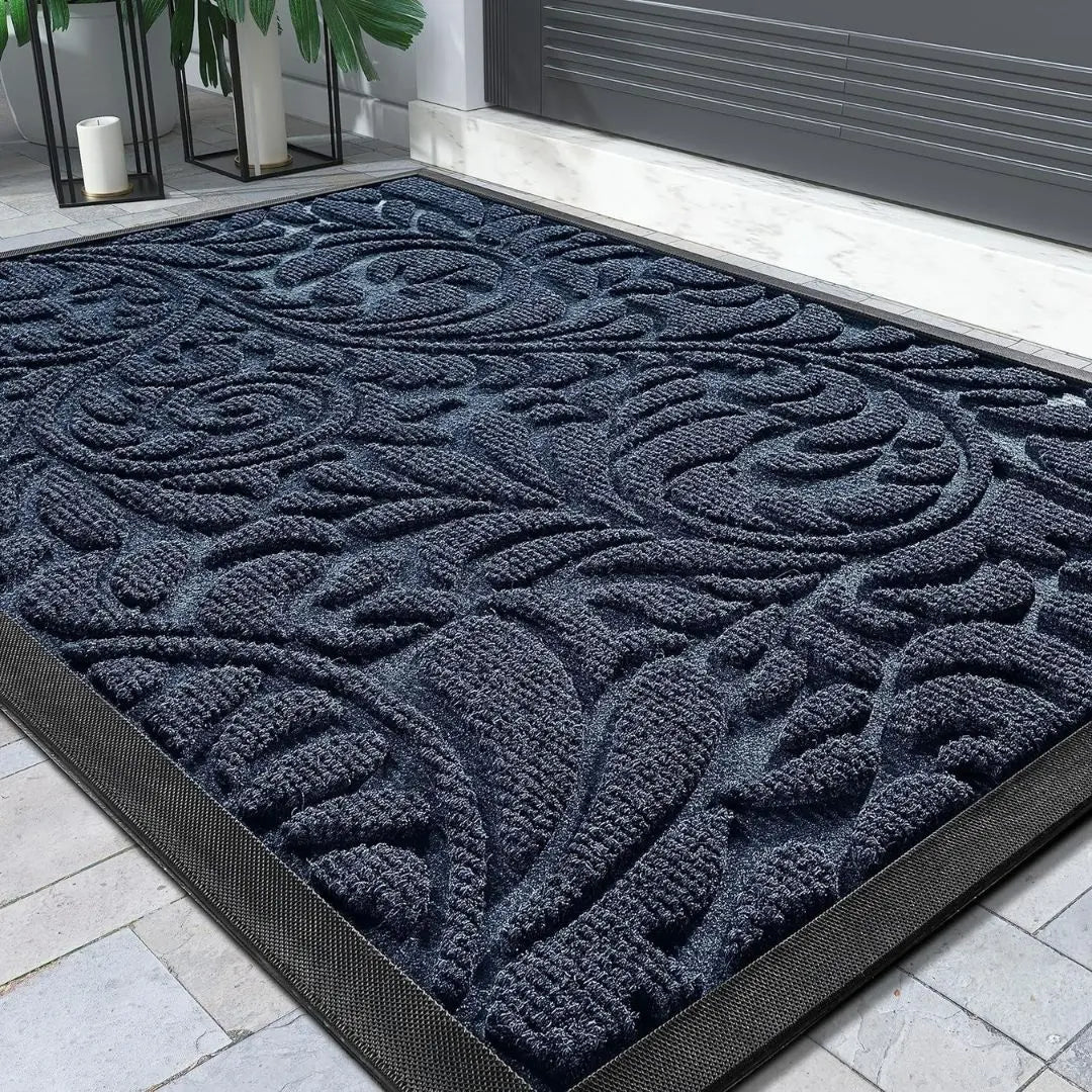 Varlo Heavy-Duty Groove Front Door Mat - Non-Slip Outdoor and Indoor Entrance Mat