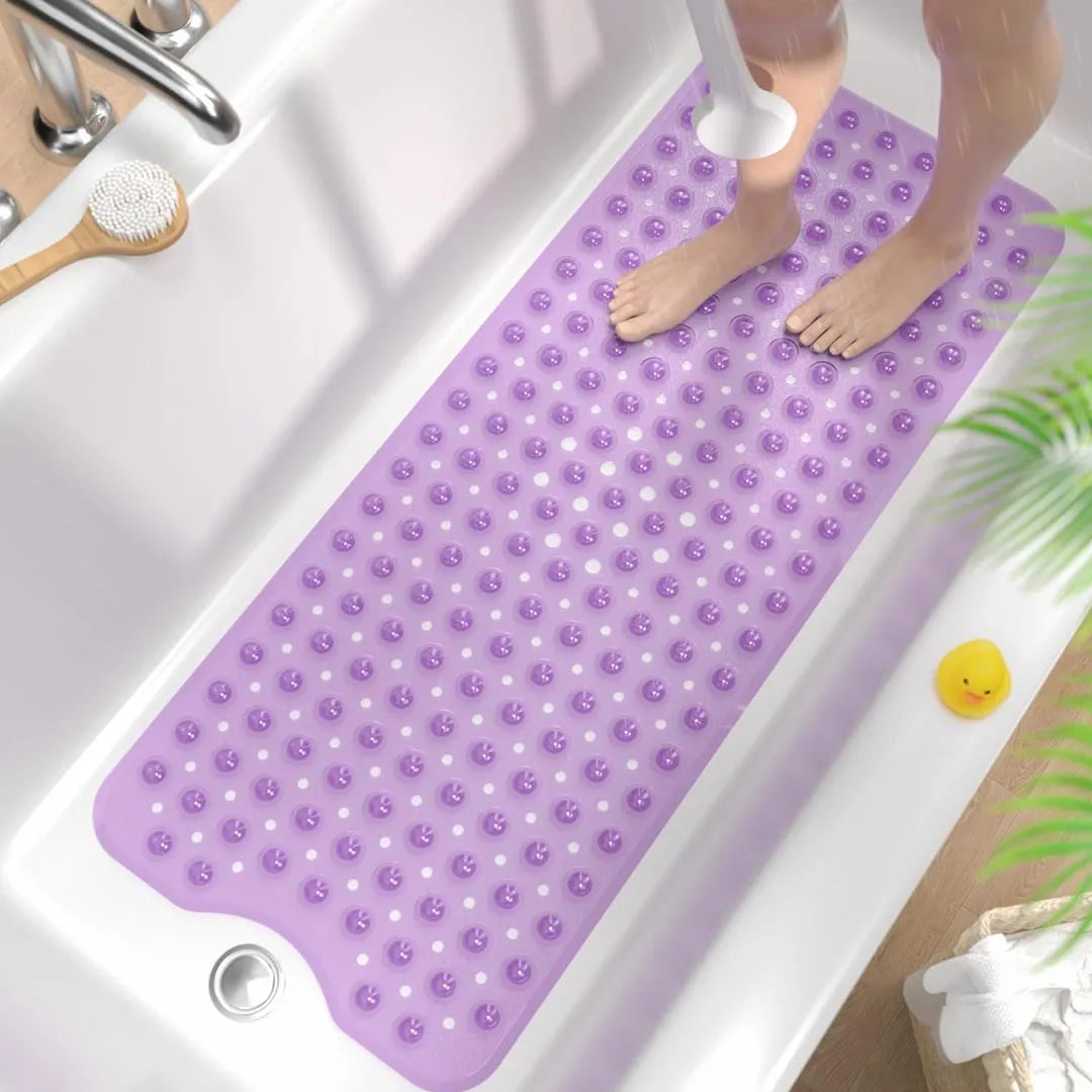 Non-Slip Bath Mat for Tub - Extra Long Anti-Mould Bathroom Mat