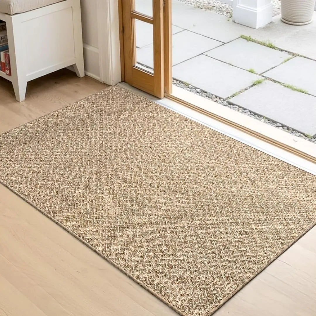 Novara Low-Profile Indoor Entrance Mat - Non-Slip Backing and Easy-Clean Design