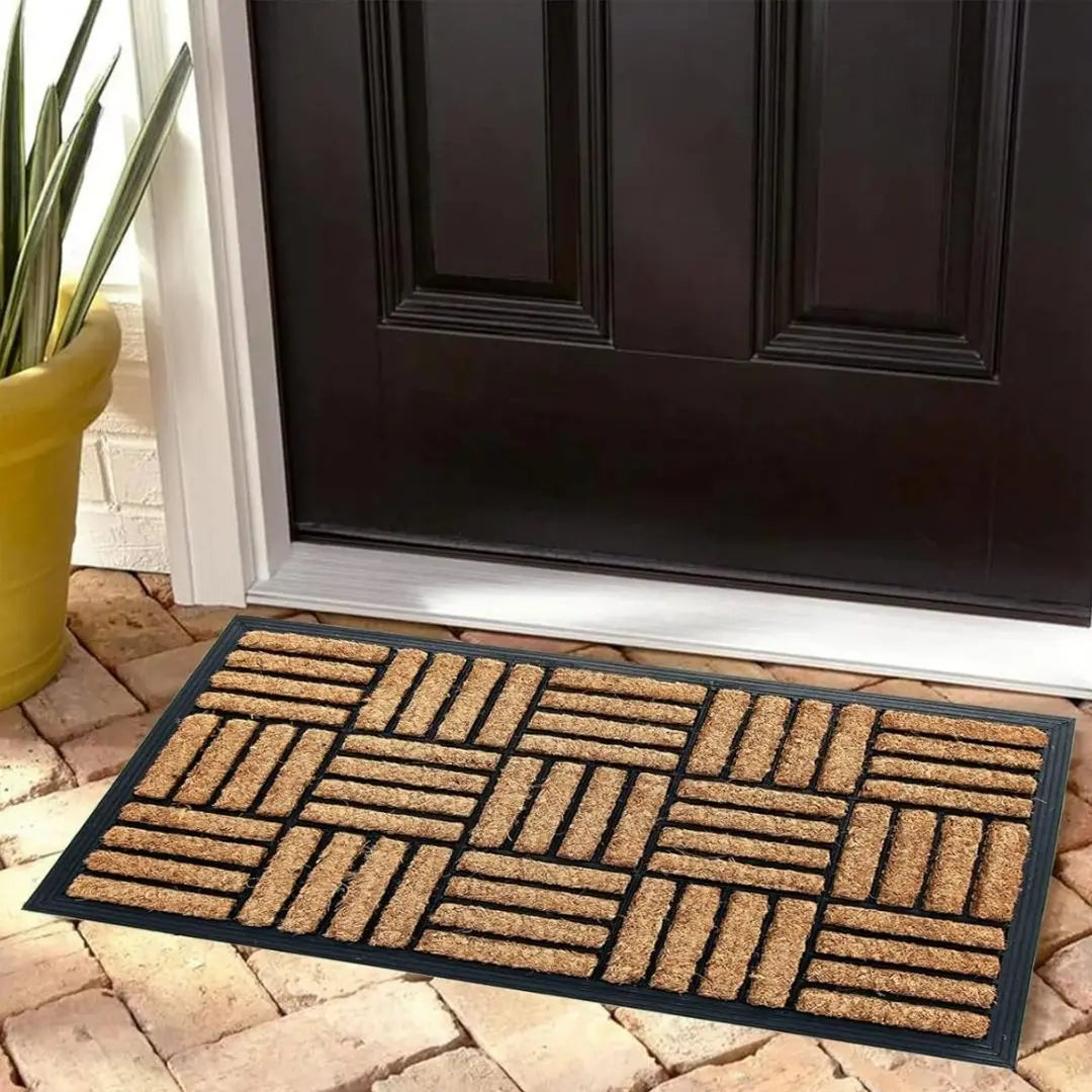 CoirWorks Boot-Scraper Door Mat - Heavy-Duty Coir with Non-Slip Rubber Backing