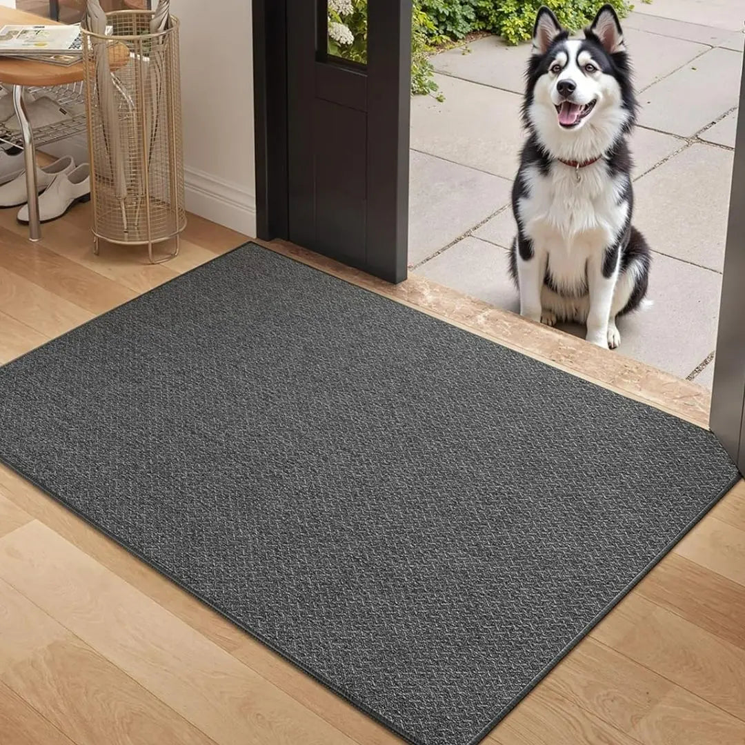 Novara Low-Profile Indoor Entrance Mat - Non-Slip Backing and Easy-Clean Design