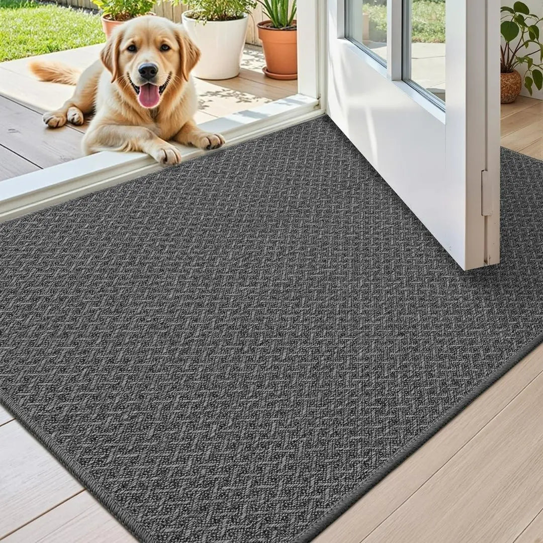 Novara Low-Profile Indoor Entrance Mat - Non-Slip Backing and Easy-Clean Design