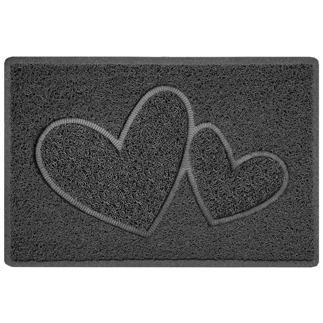 PorticoMesh Barrier Mat - Double-Heart Embossed PVC Door Mat