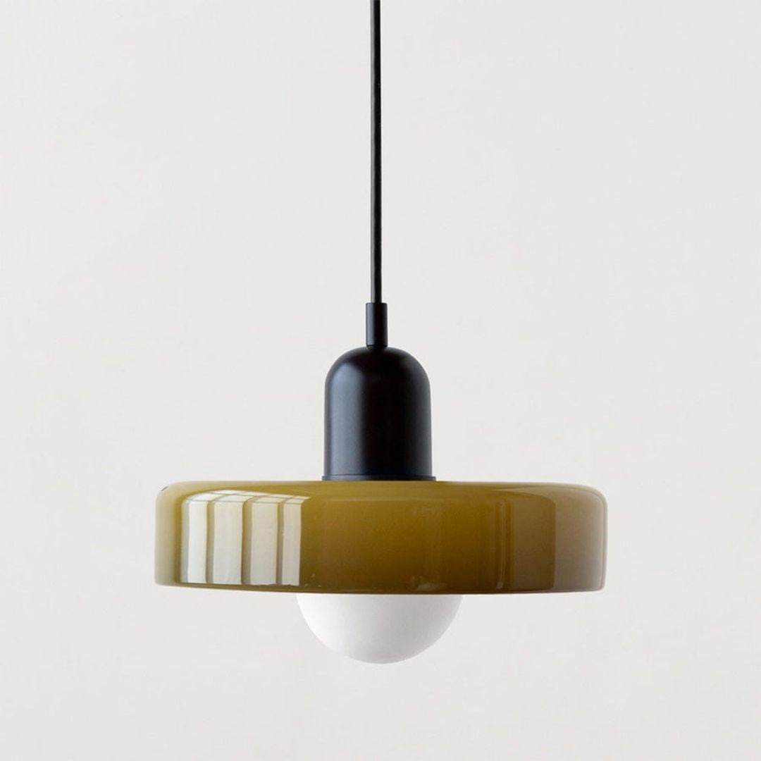 Bauhaus Colored Glass Pendant Light - Modern Minimalist Retro Hanging Fixture