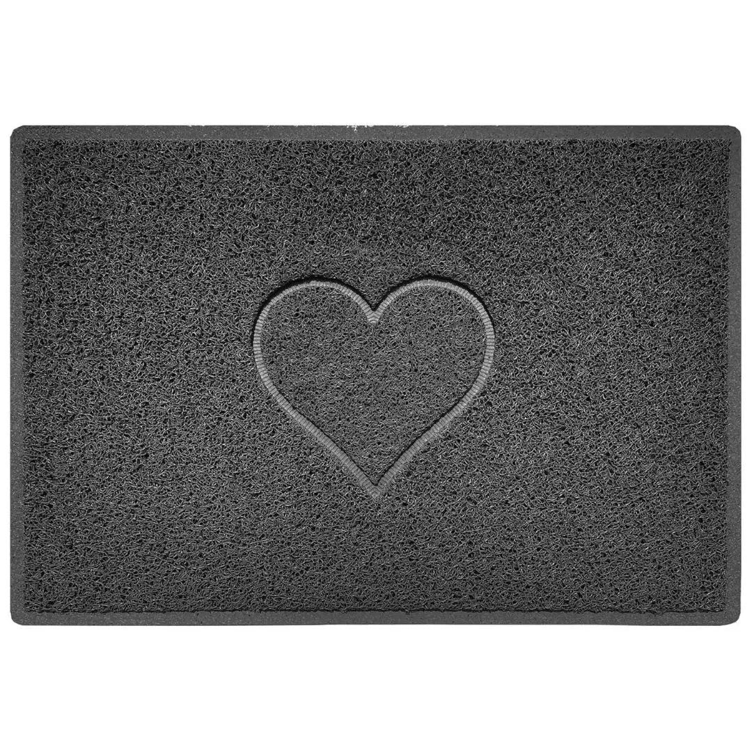 PorticoMesh Barrier Mat - Double-Heart Embossed PVC Door Mat