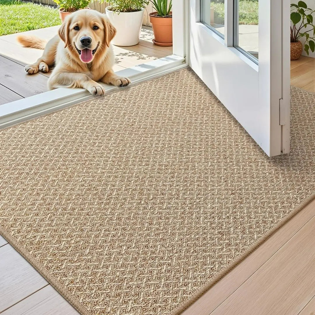 Novara Low-Profile Indoor Entrance Mat - Non-Slip Backing and Easy-Clean Design