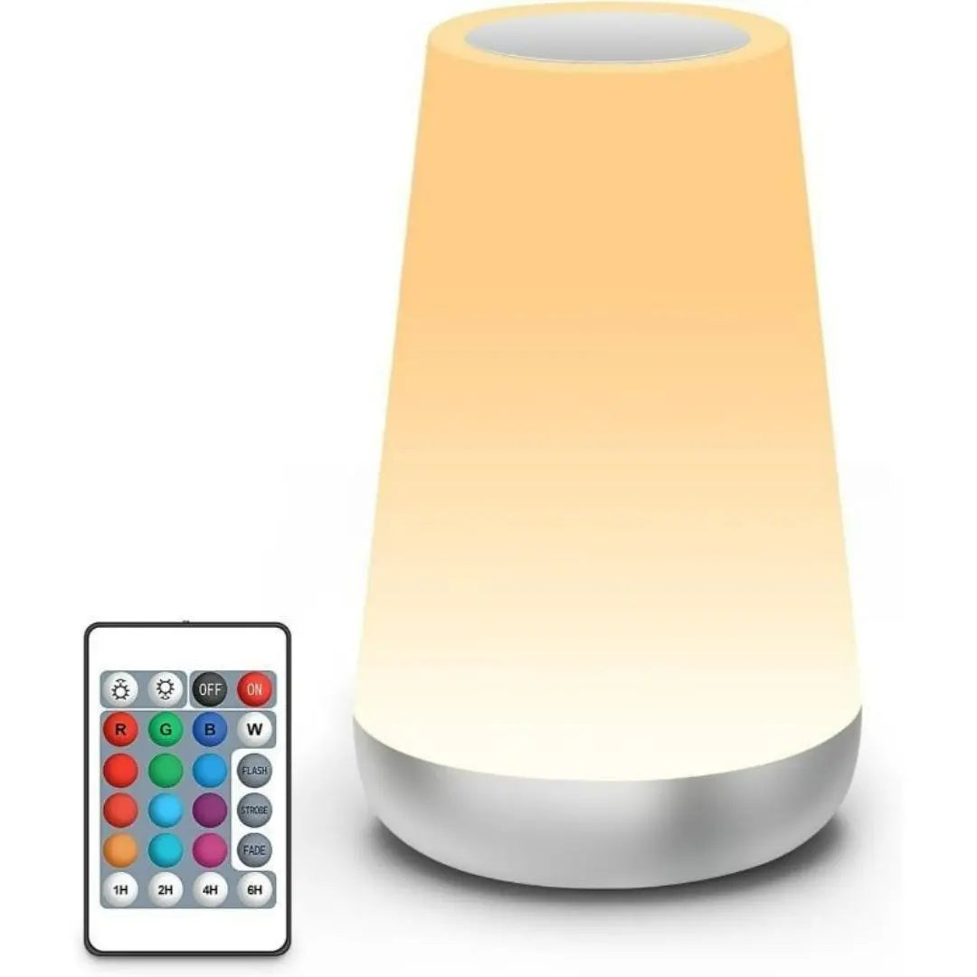Portable RGB Bedside Lamp - Touch Control, Rechargeable & 13 Colour Modes