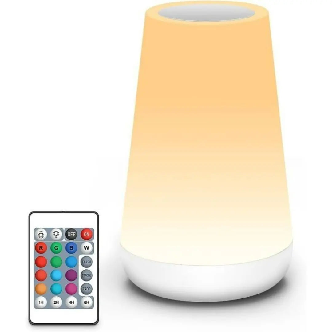 Portable RGB Bedside Lamp - Touch Control, Rechargeable & 13 Colour Modes