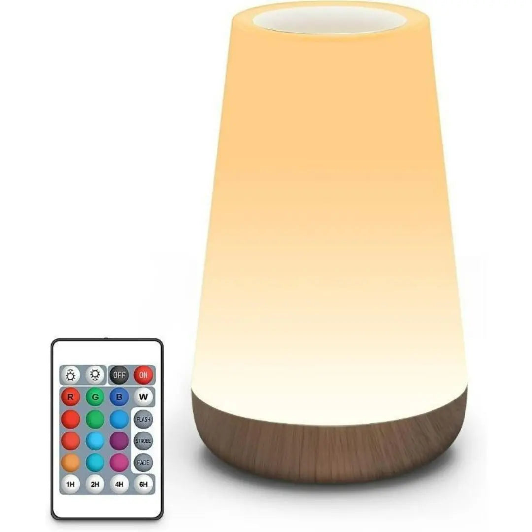 Portable RGB Bedside Lamp - Touch Control, Rechargeable & 13 Colour Modes