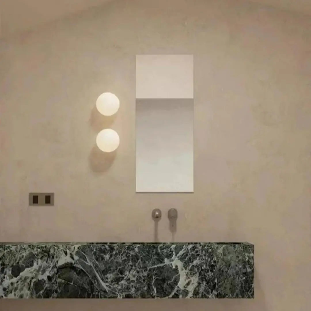 Aditya Circular Wall Light - Sleek Milk Glass Elegance for Modern Interiors