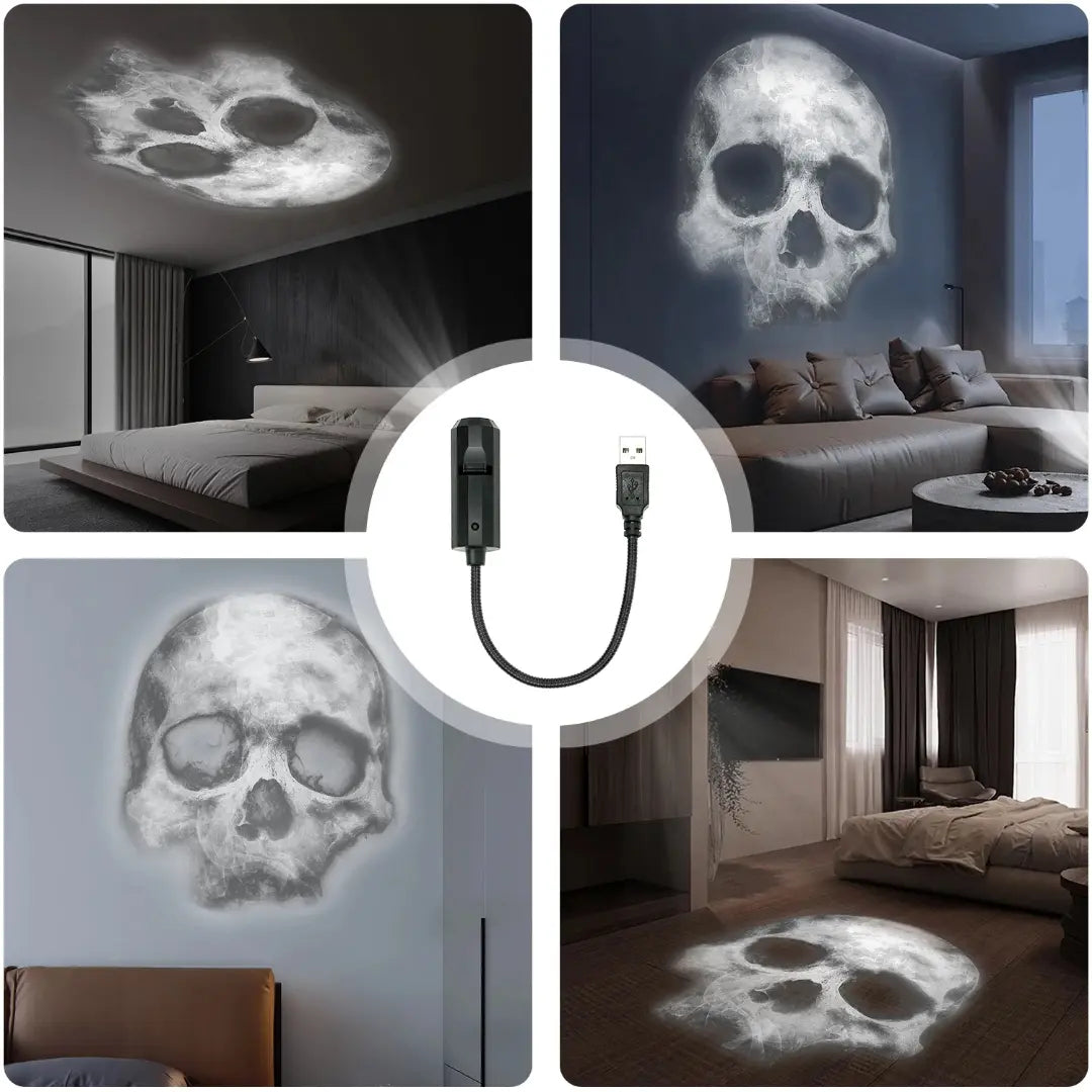 Halloween Projection Lamp USB Lighting Night Light with 3 Lighting Modes