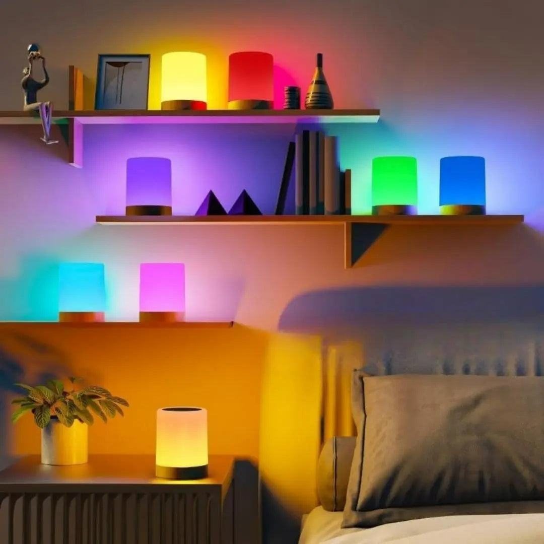 Rechargeable RGB Bedside Lamp – Touch and Remote Control