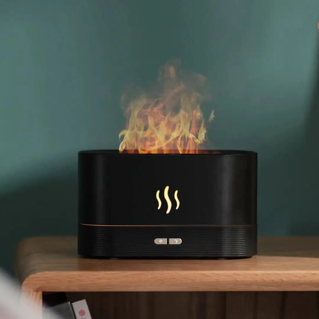 Flame Aroma Diffuser - Humidifier with LED Flame Light