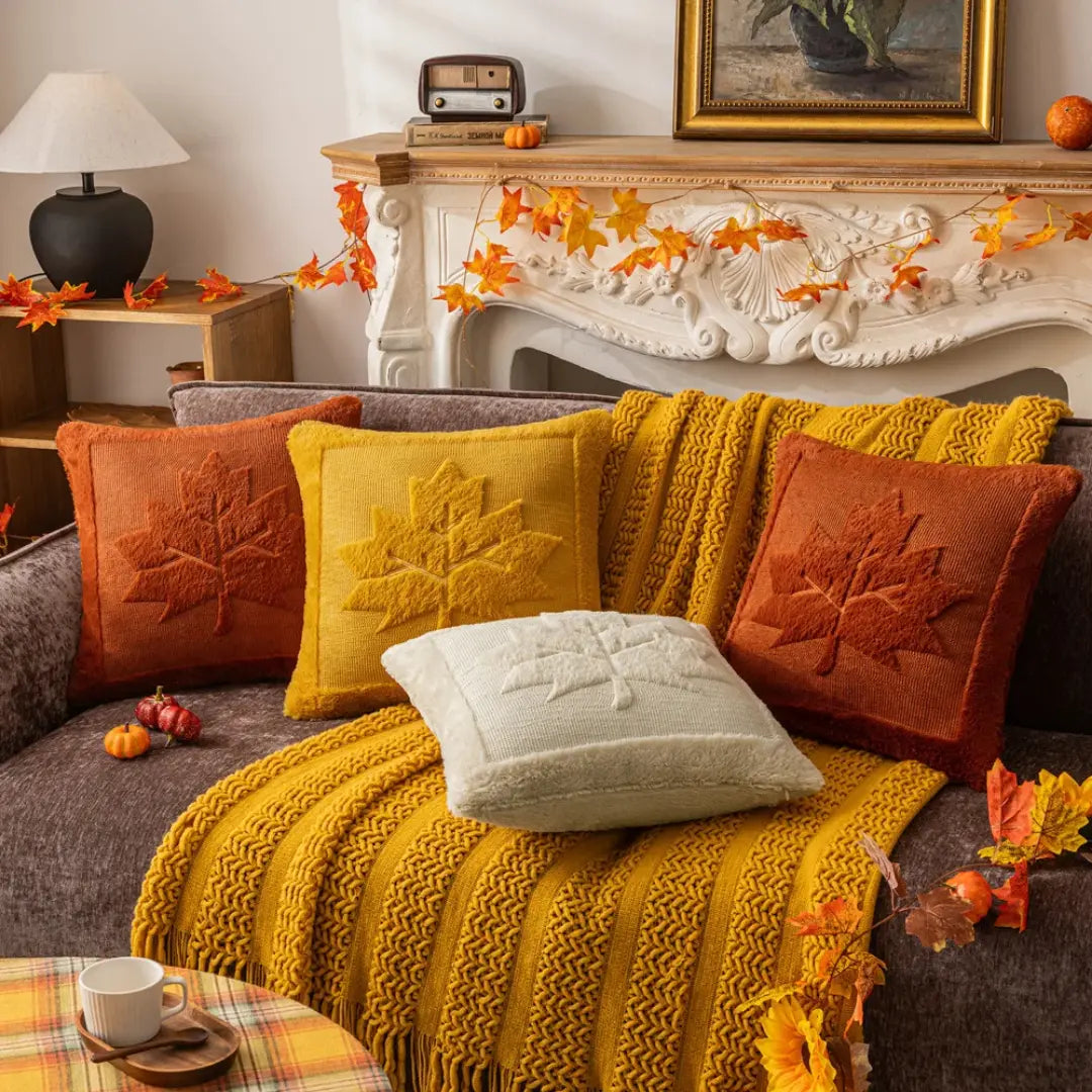 Halloween Pumpkin Plush Pillowcase - Cozy Festival Cushion Cover
