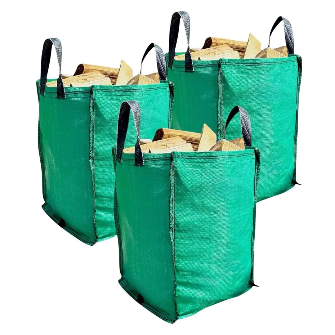 Garden Waste Bags with Handles - 120L Heavy Duty Reusable Woven PP Sacks