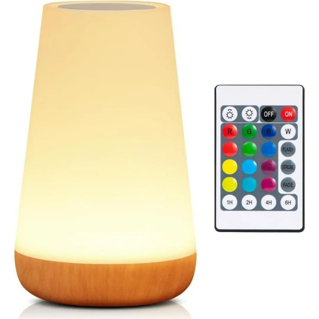 Portable RGB Bedside Lamp - Touch Control, Rechargeable & 13 Colour Modes