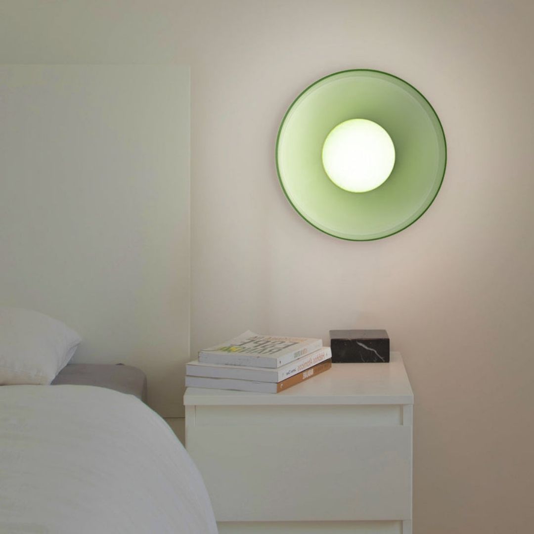 Modern Round Ceiling Light - Minimalist Glass LED Fixture with Customizable Colours