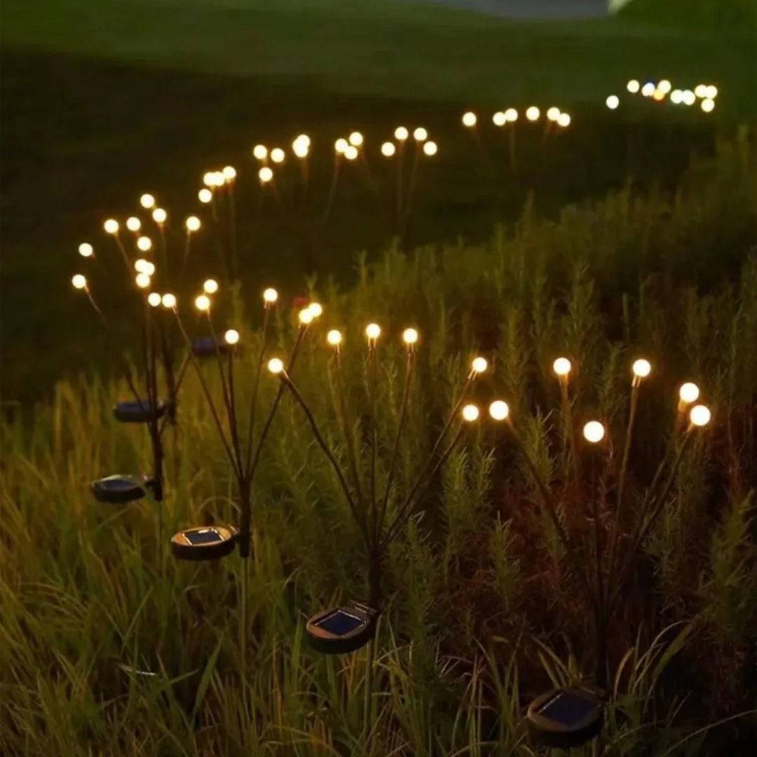 Firefly Solar Garden Lights - Waterproof Outdoor LED Stakes