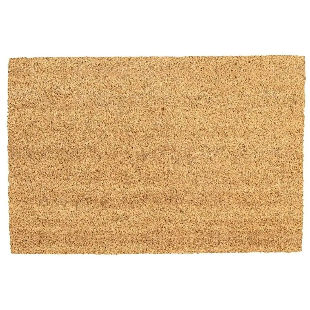 Heritage Coir Door Mat - Classic Non-Slip Entrance Mat with Rustic Boot-Scraper Bristle