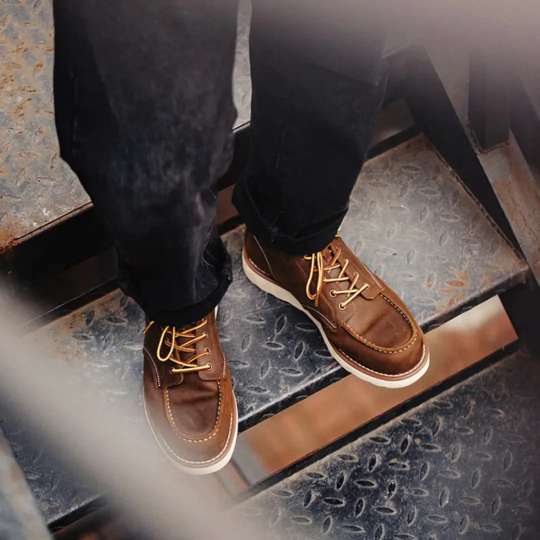 Maden Vintage Ankle Boots in Genuine Crazy Horse Leather