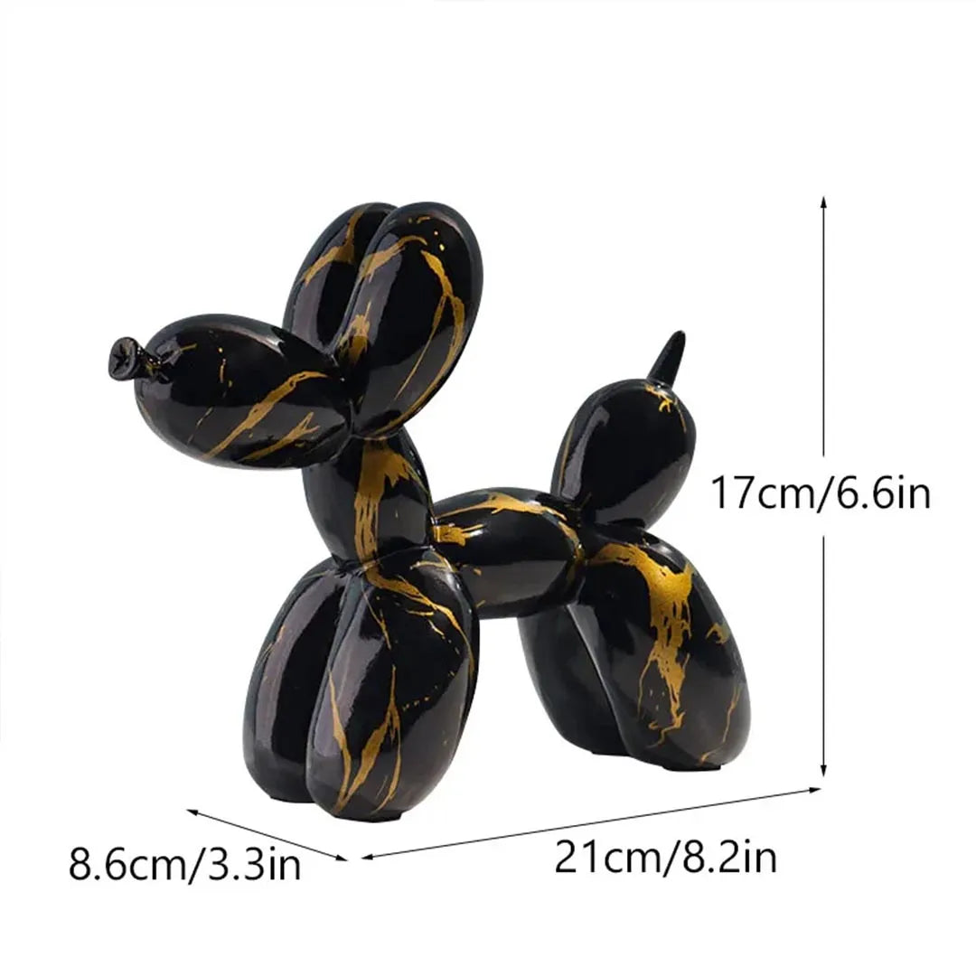 Pop Art Balloon Dog Sculpture - Graffiti Resin Figurin
