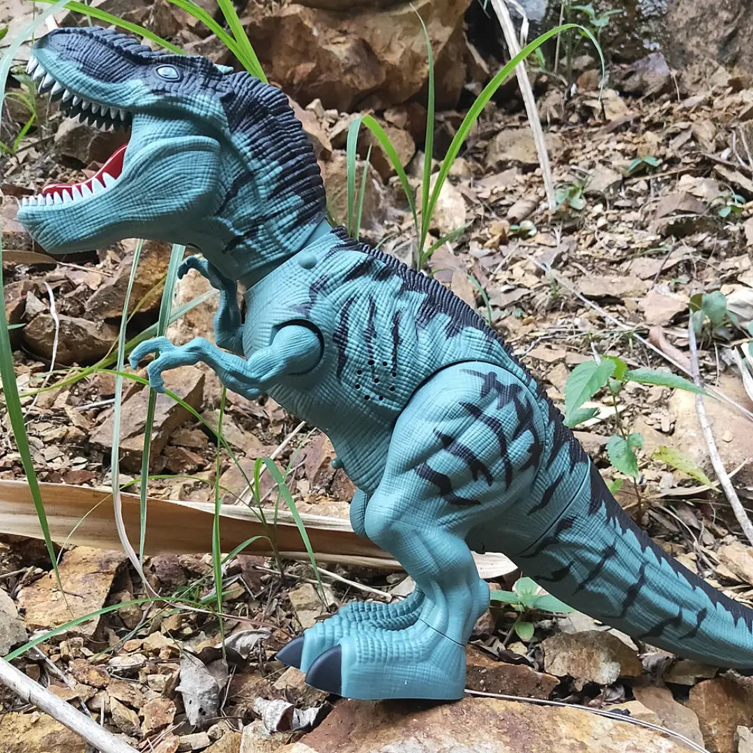 Electric Walking Dinosaur Toy with Lights, Sound & Spray