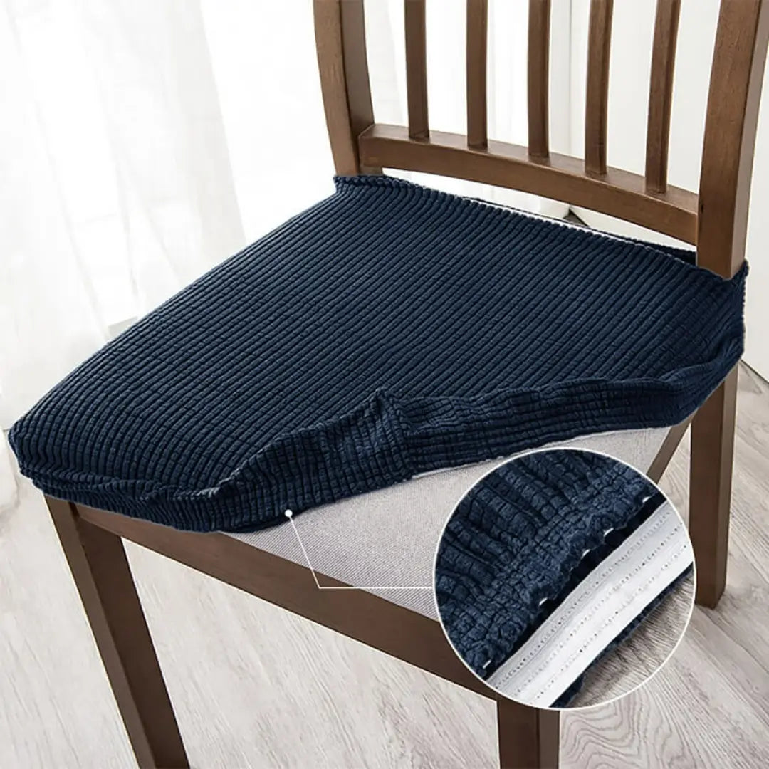 Zivora Dining Chair Seat Covers - Stretch Jacquard Slipcovers with Elastic Band