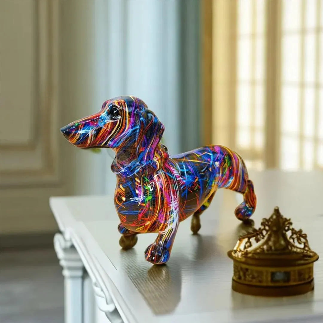 Colorful French Bulldog Resin Statue