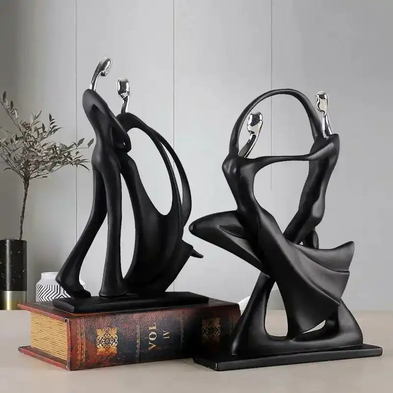 Nordic Dancing Couple Resin Figurines