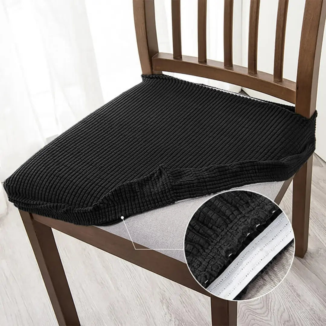 Zivora Dining Chair Seat Covers - Stretch Jacquard Slipcovers with Elastic Band