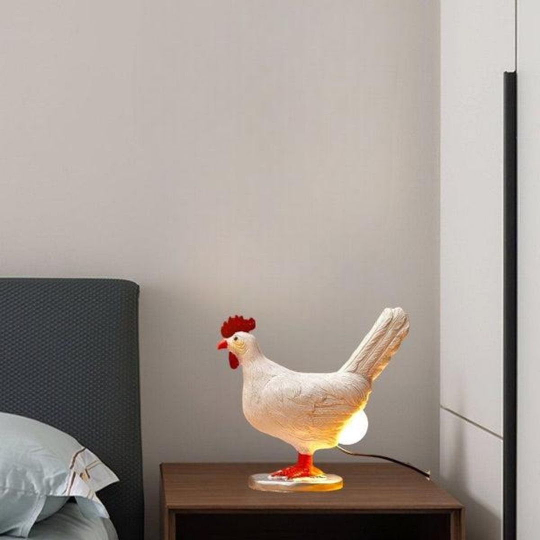 Chicken Table Lamp - Whimsical Farmhouse Lighting with Cozy Charm