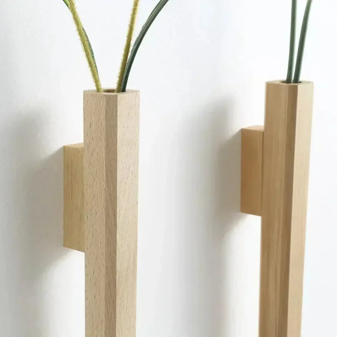 Bohemian Wall Hanging Wooden Flower Vase