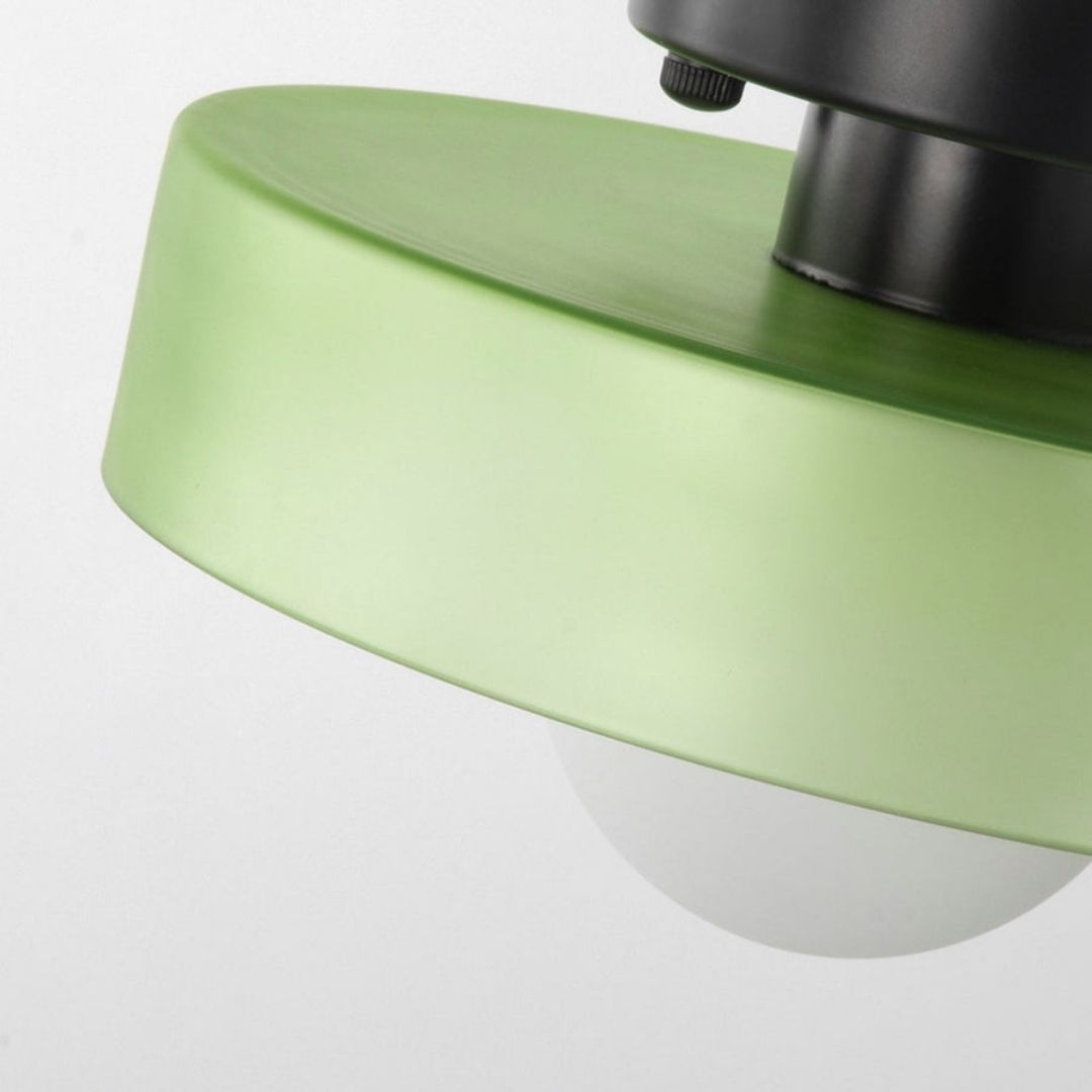 Modern Round Ceiling Light - Minimalist Glass LED Fixture with Customizable Colours