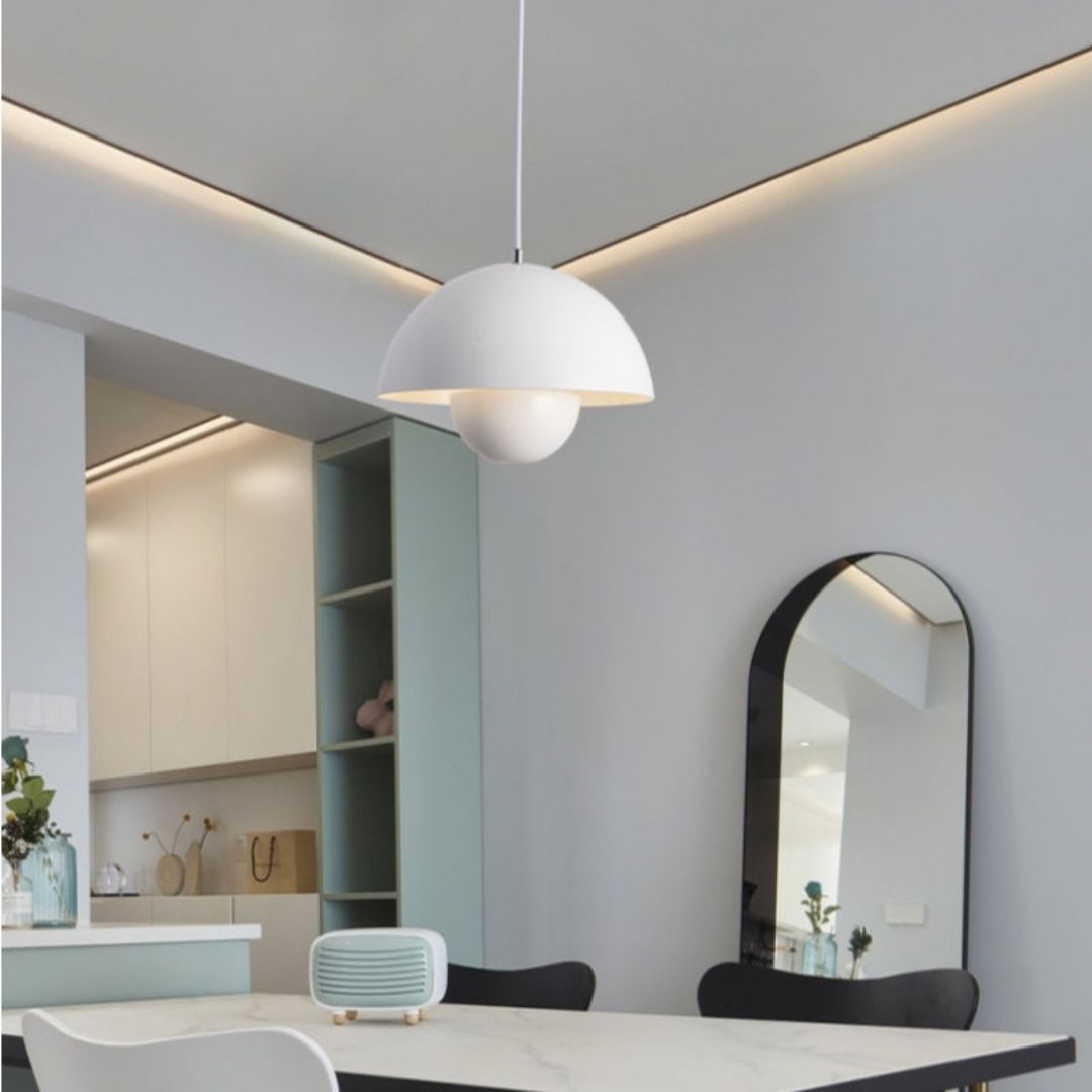 AuroraGlo LED Pendant Lamp - Modern Flower-Pot Style Hanging Light for Cozy Interiors