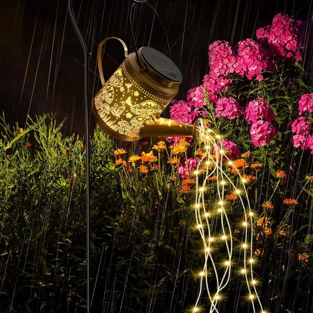 Luvora Solar Watering Can Lights - Decorative LED String Lantern with Dual Modes and Waterproof Design