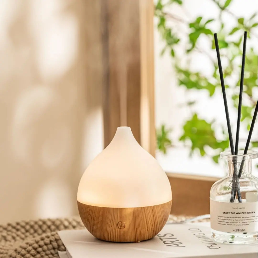 Ultrasonic Essential Oil Diffuser 100ml - Compact Humidifier with Warm LED Light