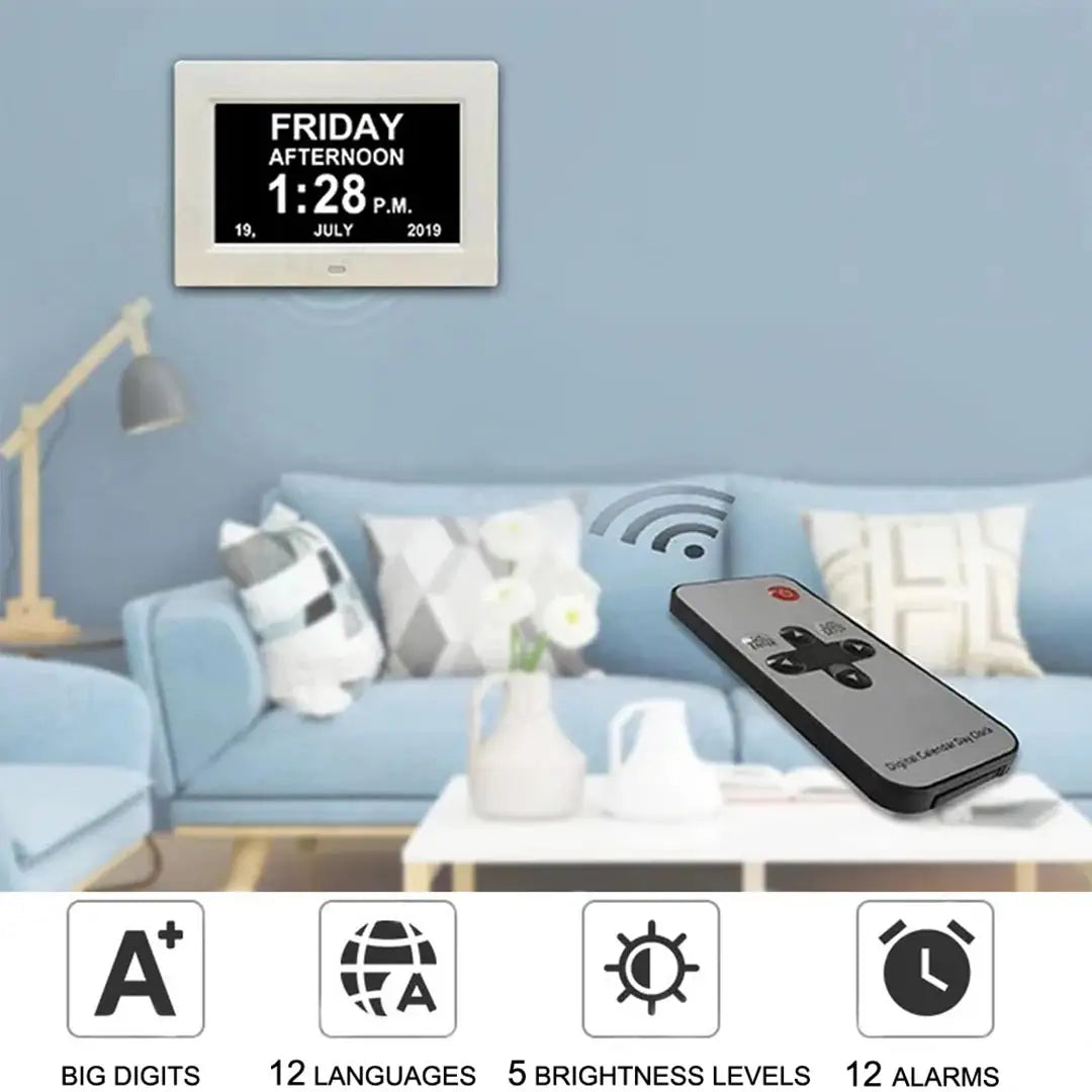 Digital Alarm Clock with Large LED Display and Multi-Function Features