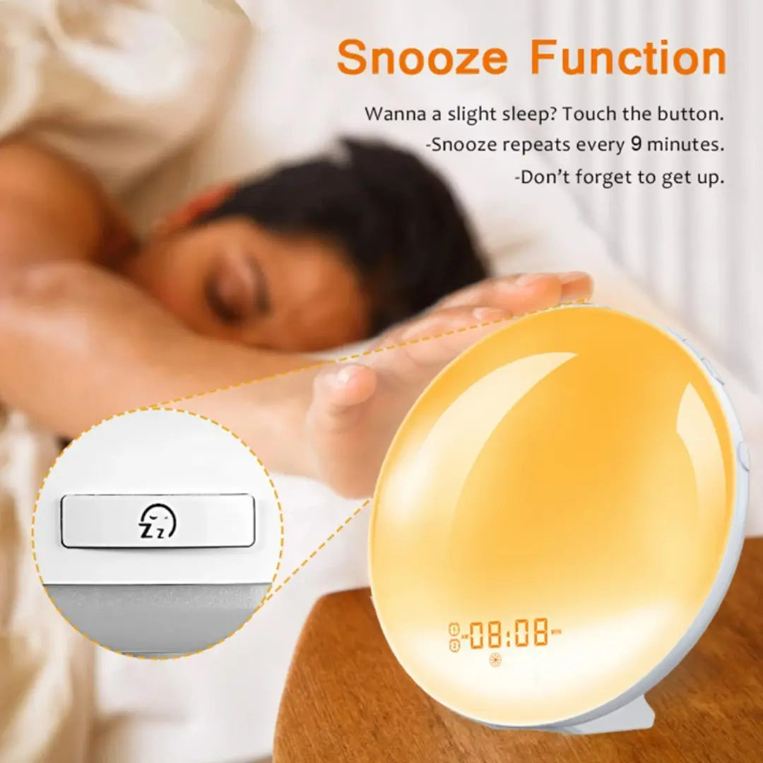 Wake Up Light Alarm Clock with Sunrise and Sunset Simulation