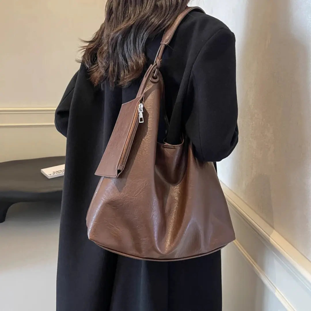 Suede Tote Bag for Women - Hobo Shoulder Bag with Matching Wallet