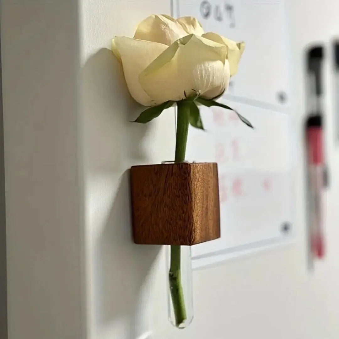 Wooden Test Tube Vase - Magnetic DIY Flower Arrangement