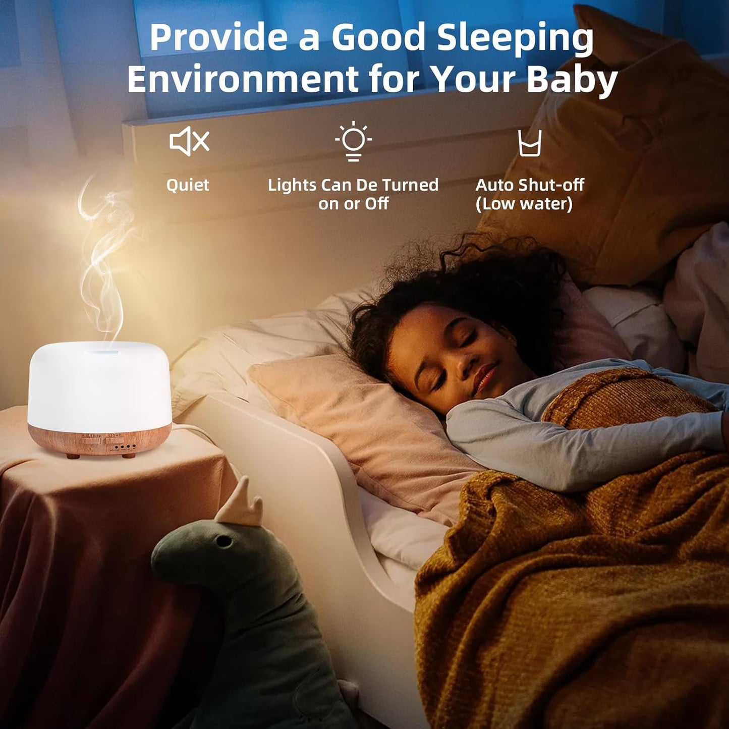 300ML Essential Oil Diffuser with Remote, LED Lights & Auto Shut-Off