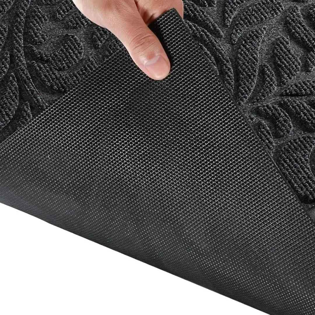 Varlo Heavy-Duty Groove Front Door Mat - Non-Slip Outdoor and Indoor Entrance Mat