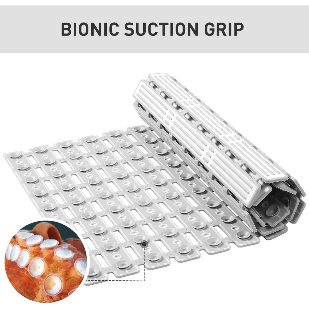 Non Slip Shower Mat - Anti Mould TPE Bath Mat with Suction Cups